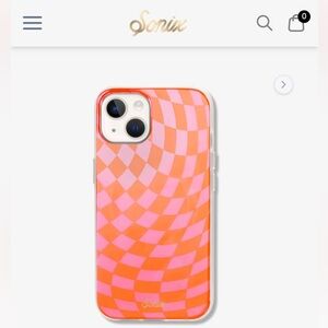 Checkmate Pink/Orange MagSafe® Compatible iPhone 13 Case (brand new)